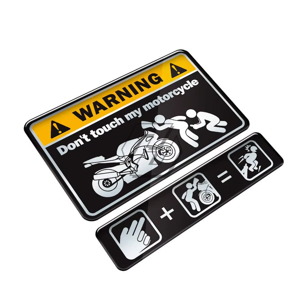 3D Gel Warning Sticker Don'T Touch My Motorcycle Sex Decal Stickers Universal for Motorcycle