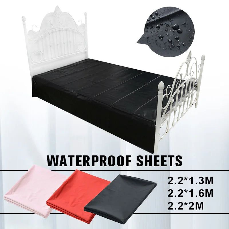 PVC Wetlook Bed Sheet Sex Mattress Cover Waterproof Adult Couples Game Bedding Sheets