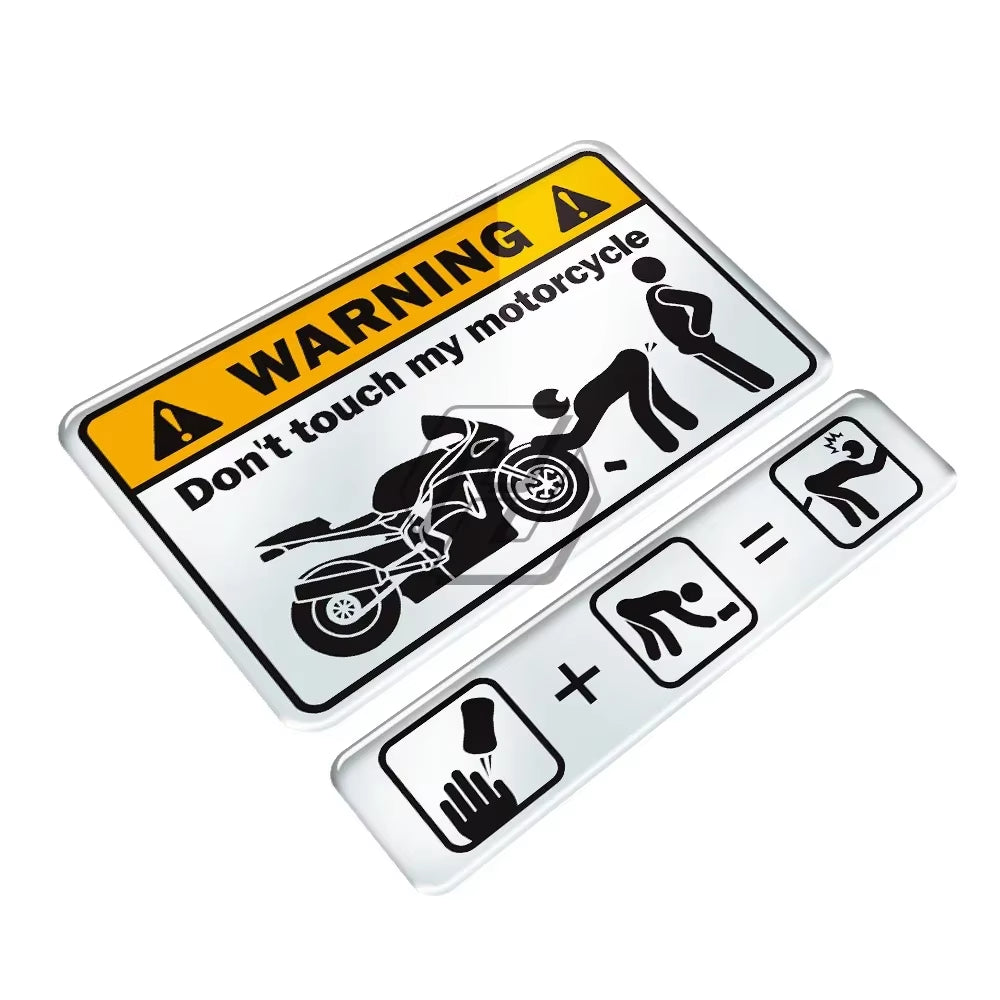 3D Gel Warning Sticker Don'T Touch My Motorcycle Sex Decal Stickers Universal for Motorcycle