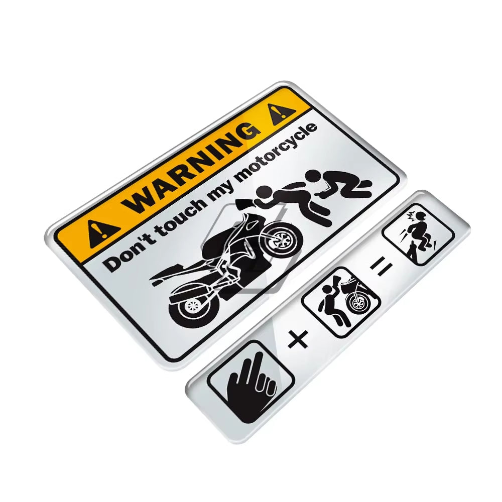 3D Gel Warning Sticker Don'T Touch My Motorcycle Sex Decal Stickers Universal for Motorcycle