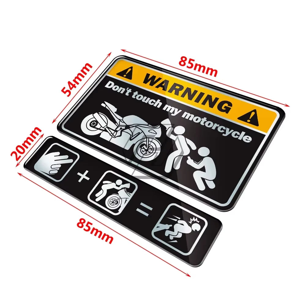 3D Gel Warning Sticker Don'T Touch My Motorcycle Sex Decal Stickers Universal for Motorcycle