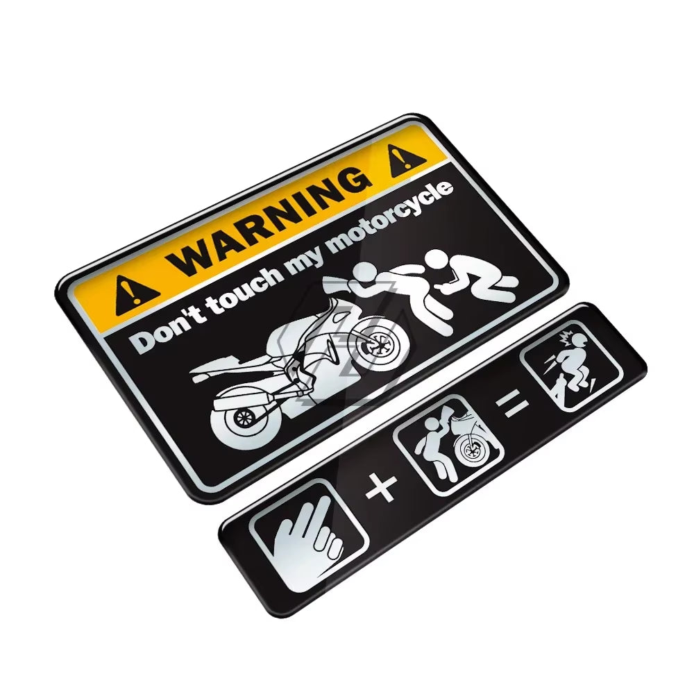 3D Gel Warning Sticker Don'T Touch My Motorcycle Sex Decal Stickers Universal for Motorcycle