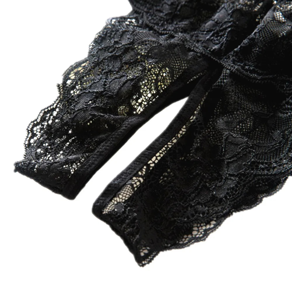 Women Sexy Opening Crotch Panties Lace Open Spandex Crotchless Thongs for Sex plus Size Female Underpants Sex Briefs Tangas